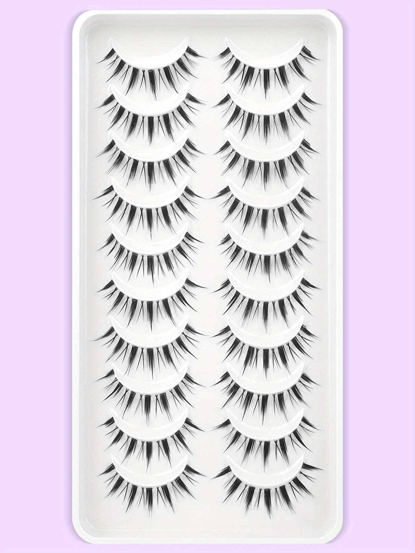 Manga Lashes Pointed Cat Eye Lashes, Natural Look Anime False Eyelashes  Individual Wispy Korean Makeup Eyelashes Clusters, Asian Chinese Japanese Fake  Eyelashes - Temu