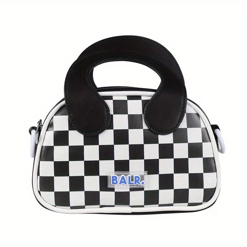 Girls Plaid Handbag Casual Shoulder Bag