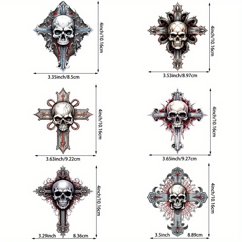 Skull Cross Theme Iron on Transfer Stickers Heat Press Decal - Temu
