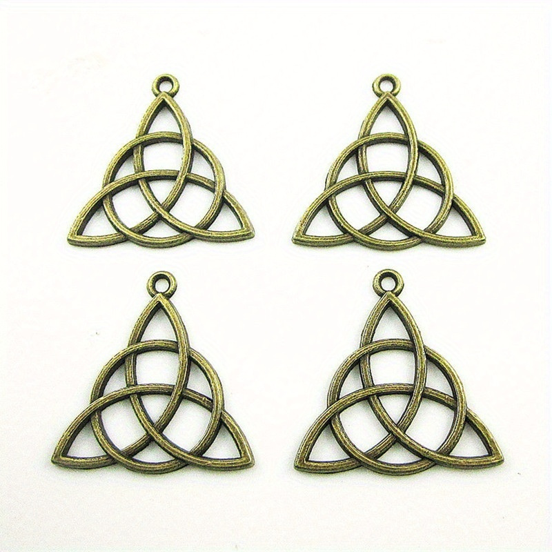10pcs Antique Triangle Circle Alloy Pendant DIY Accessories