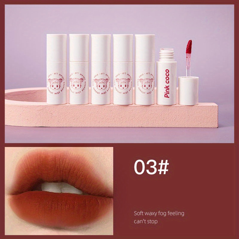 Soft Fleece Mist Lip Glaze Matte Lipstick Non Fading Non Stick Cup
