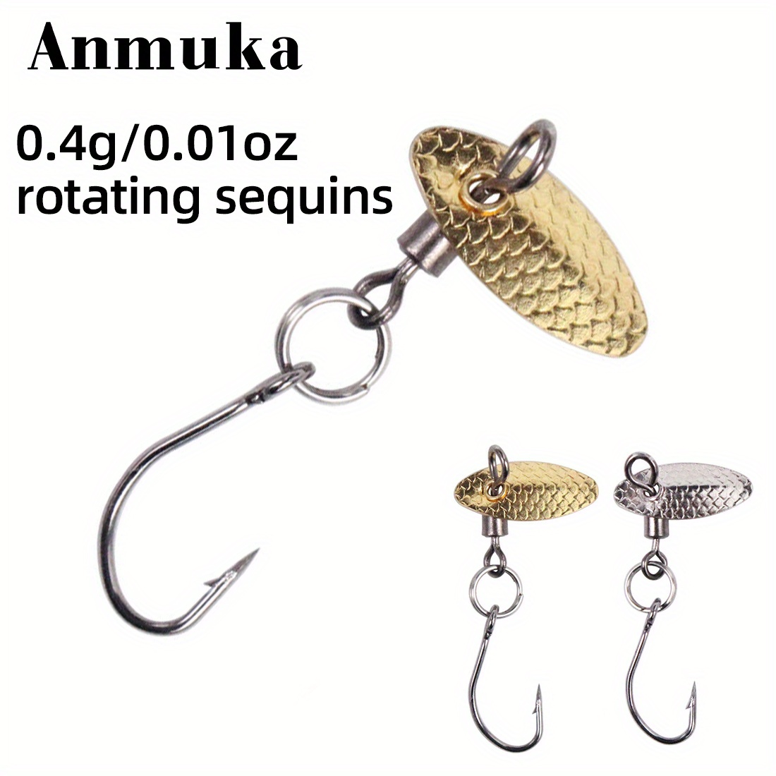 Fishing Propeller Lure Noisy Spinner Bait 360 Degree Rotation Pure Copper  Sequins Artificial Lures Swimbai