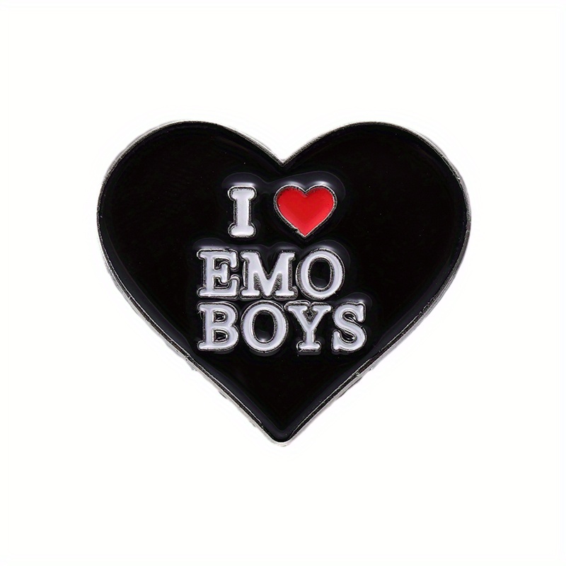 Elder Emo Enamel Lapel Pin Badge Black Bleeding Heart MCR Goth Alterative  Gift