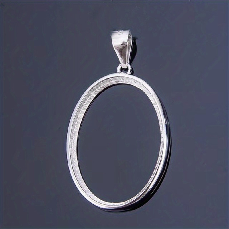 925 Sterling Silver Oval Shape Bezel Pendant Blank Bezel Temu Canada