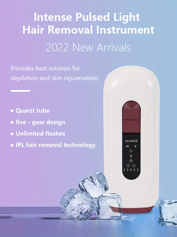 ipl photon hair removal device portable and unlimited light emission for men and women painless hair removal for limbs face armpits and bikini with 5 levels and size of 6 45in 1 49in 16 4 3 8cm details 1