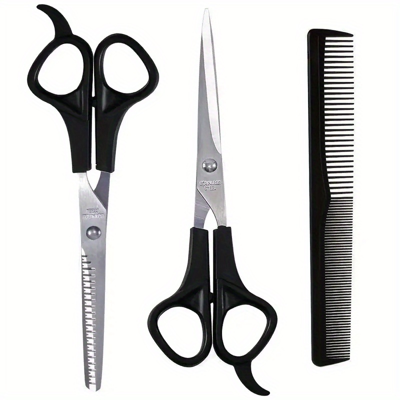 Professional Barber Shears Set With Thinning Shears Perfect - Temu