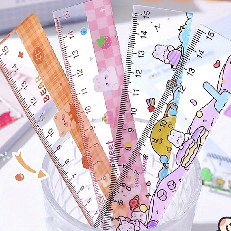 15cm/20cm Simple Transparent Triangular Straight Ruler Kawaii Tools St –  ART Provides