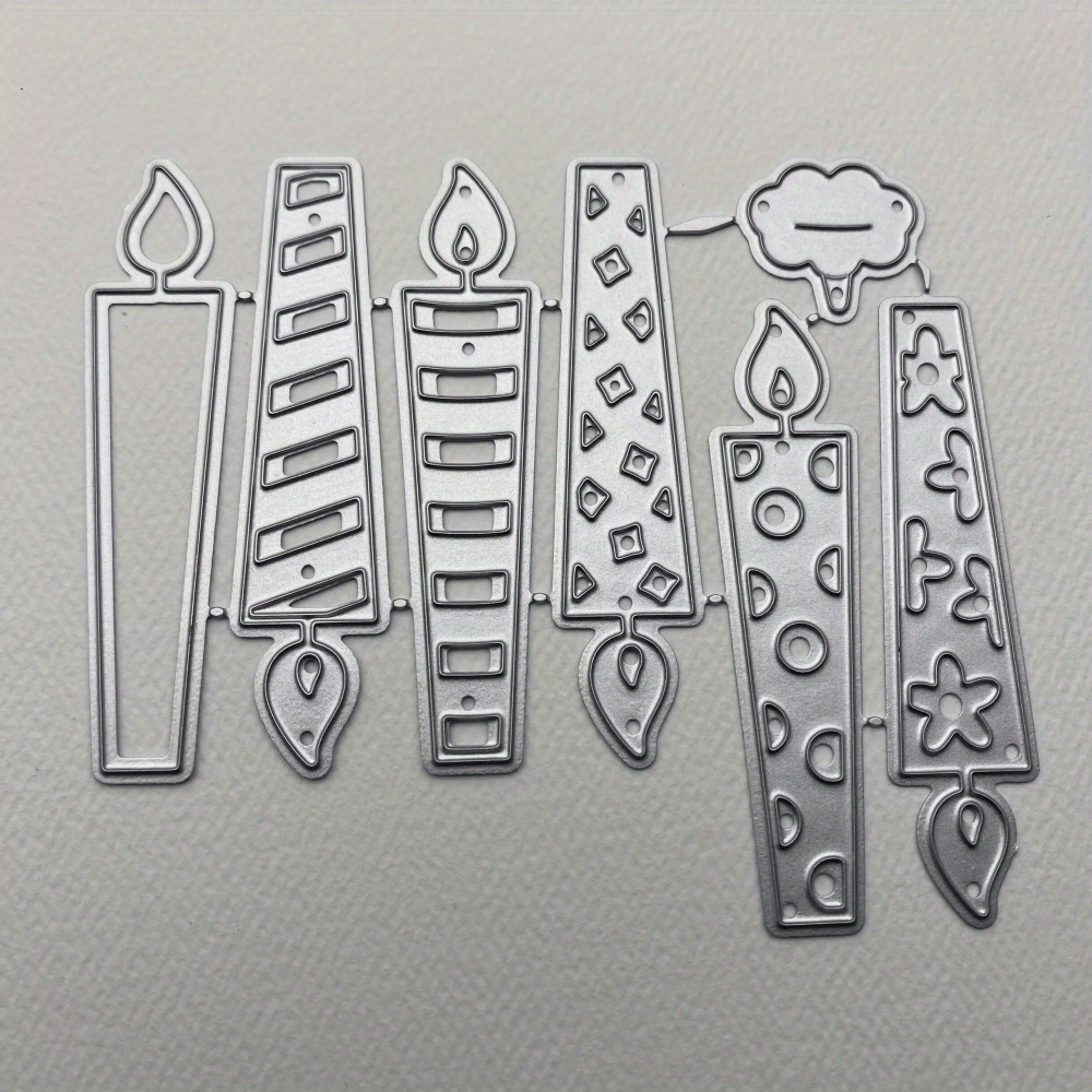 Birthday Candle Label Metal Cutting Dies Stencils For Diy - Temu