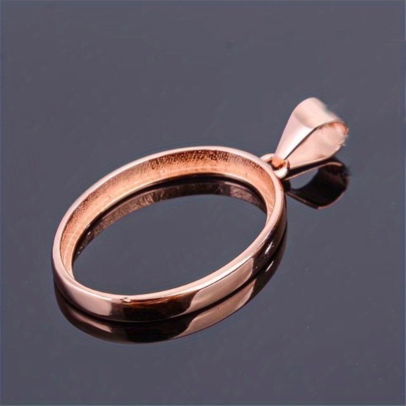 925 Sterling Silver Oval Shape Bezel Pendant for DIY