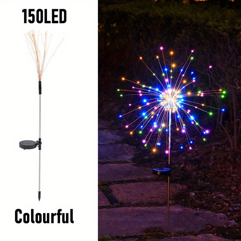 Fuochi D'artificio in Rame Led Light, 150LED Fuochi D'artificio Solari 2  Luci a led per Fuochi D'artificio in Rame con 8 Modalità Impermeabili  (Multicolore) : : Illuminazione