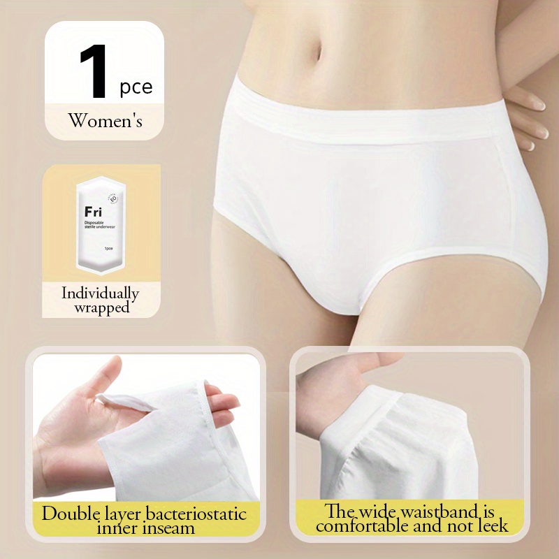 Women's Disposable Underwear, Pure Cotton Female Underwear For Travel  Outdoor Trip Menstrual Period Postpartum Supplies