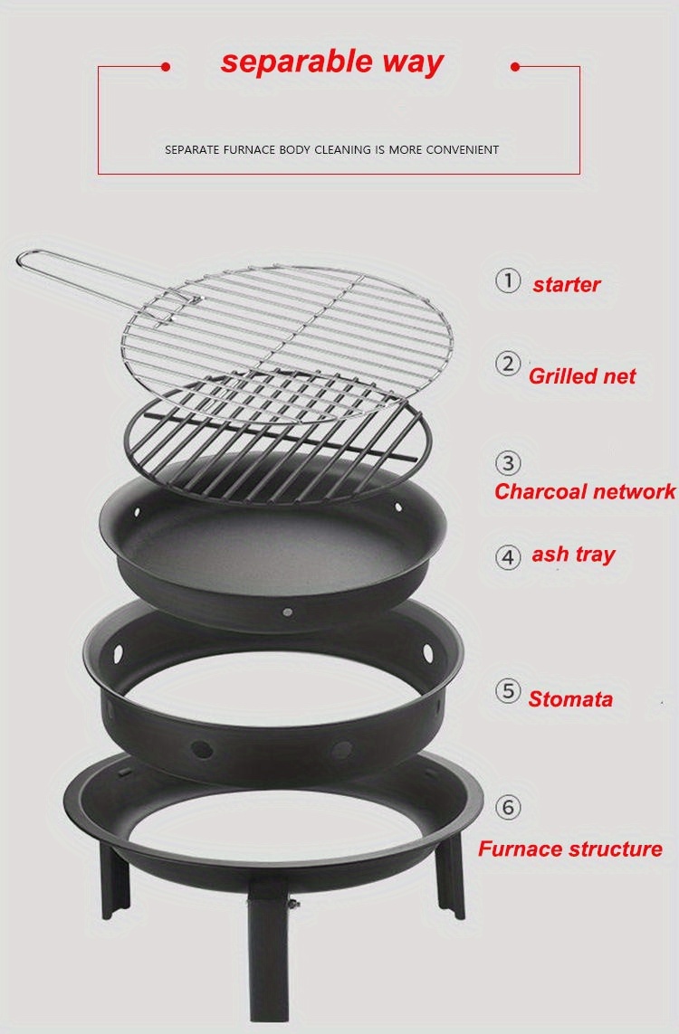 Portable Charcoal Grill For Family Entertainment Portable Barbecue