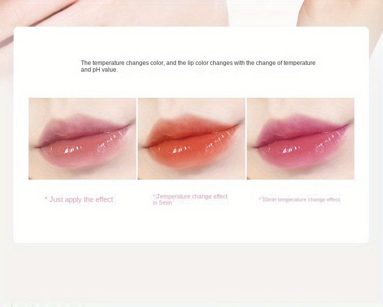 women petal jelly color changing lipstick moisturizing non stick cup temperature color changing different colors silky carved lipstick details 6