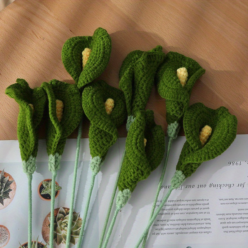 Creative Crochet Wool Flower Lily Of The Valley - Temu