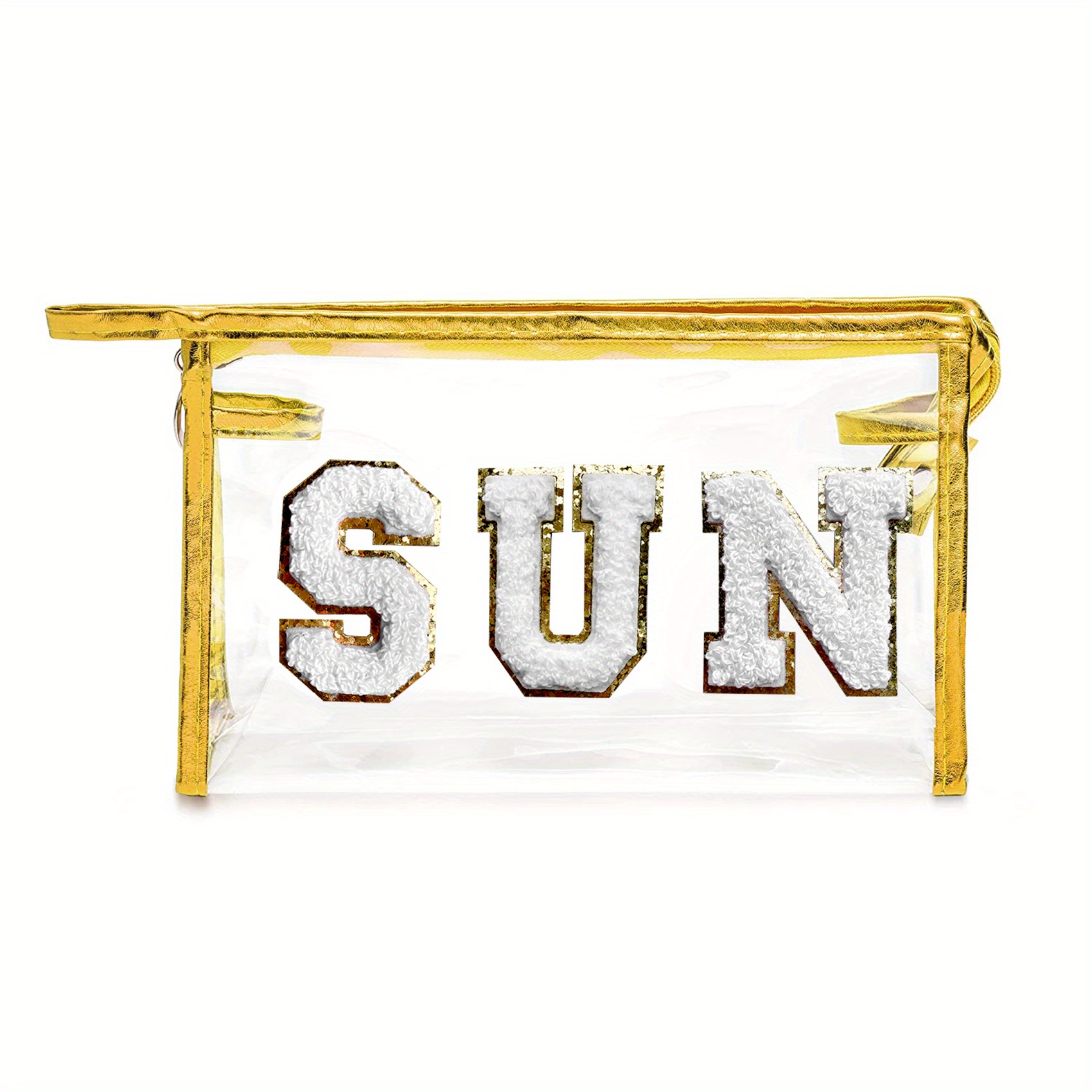 Hello Sunshine Recycled Canvas Makeup Bag - Yellow Text Cosmetic Pouch –  Sun & Song