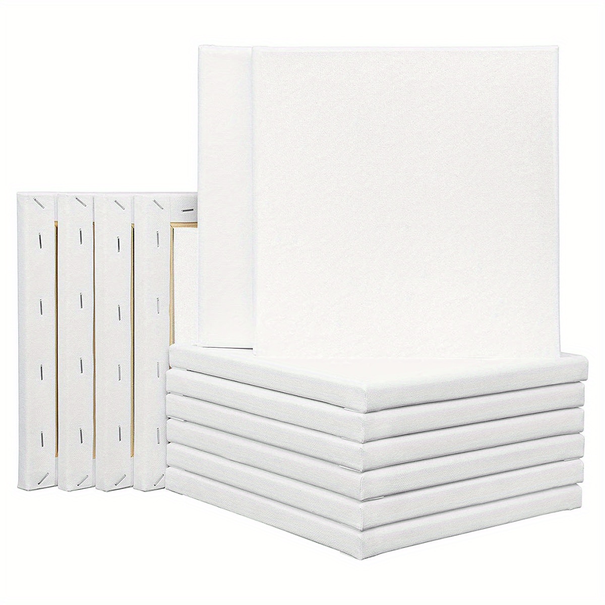 6pcs Paint Canvases For Painting,12 X 16 Inches/ 30 X 40 Cm, Blank White  Stretched Canvas Bulk, 8 Oz Gesso-Primed, Art Supplies For Adults And Teens