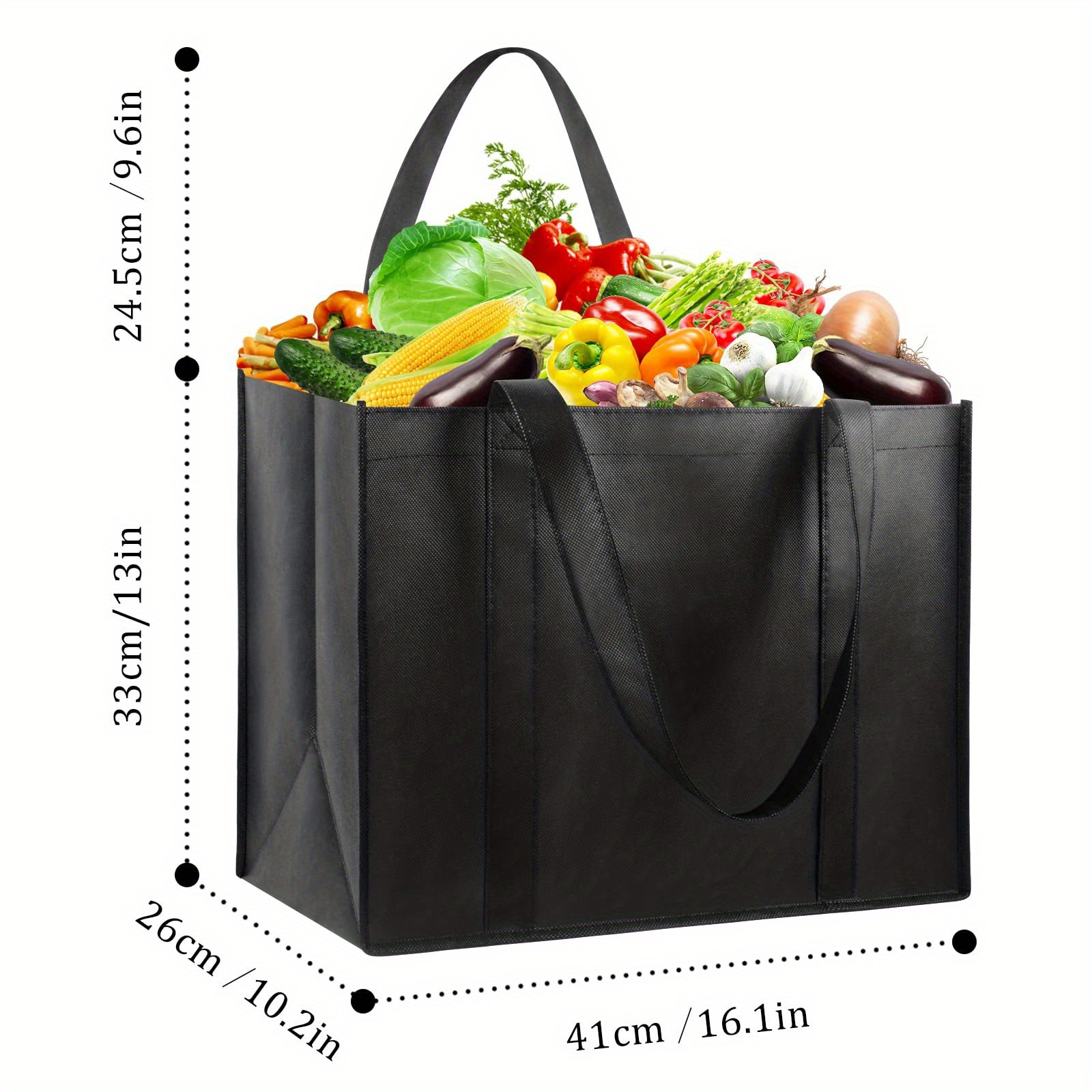 1pcc Reusable Grocery Bags Large Foldable Heavy Duty - Temu