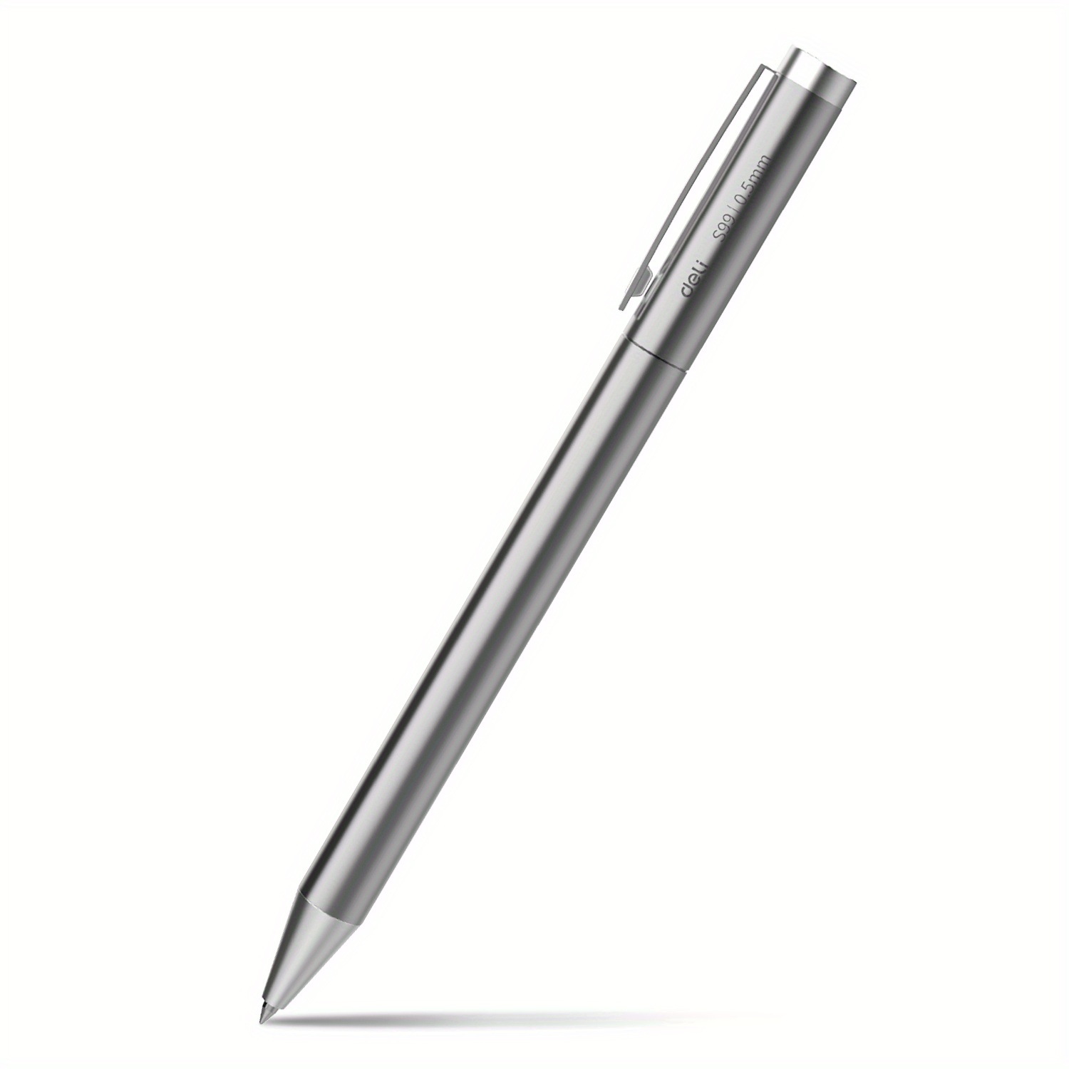 Image of Metal Office Gel Ink Pen 0.5mm For Signing Writing Golden Silvery Color Twist Pens
