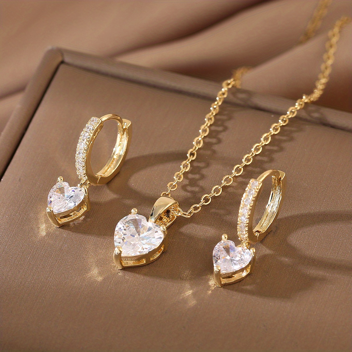 Gold Necklace and Earrings Sets