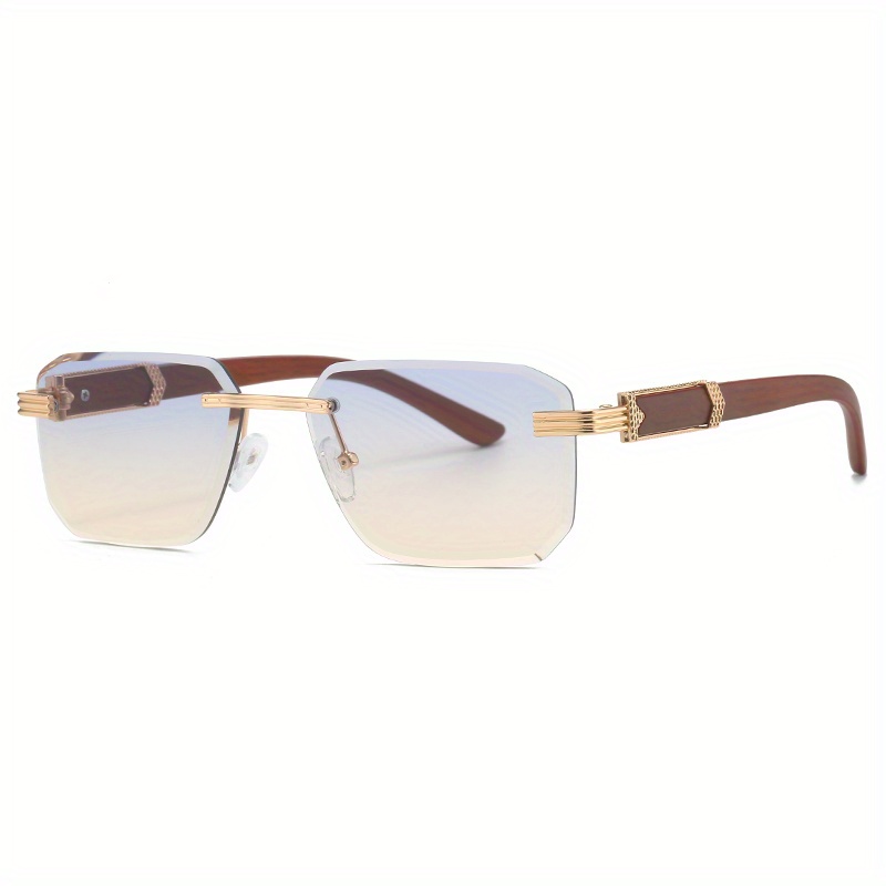 Square Rimless Sunglasses Gradient UV400 Sun Shades