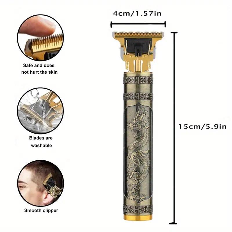 zinc alloy hair trimmer electric hair clipper hair shaver with large capacity battery hair cutting machine hair care and styling details 6