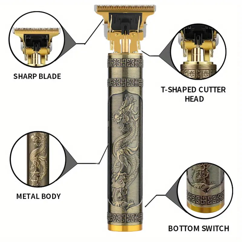 zinc alloy hair trimmer electric hair clipper hair shaver with large capacity battery hair cutting machine hair care and styling details 2