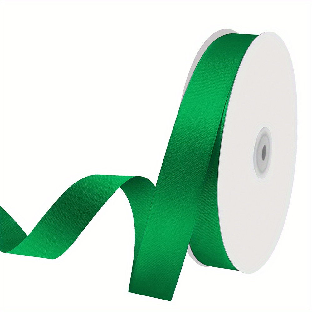 Double-sided Bottle Green Satin Ribbon Width 5 Cm Sold by the