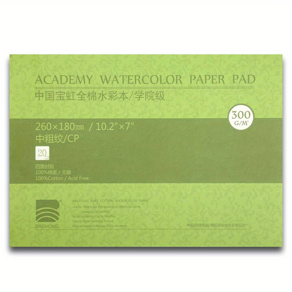Watercolor Pad ( /300gsm) Smooth Surface 100% Cotton Water - Temu