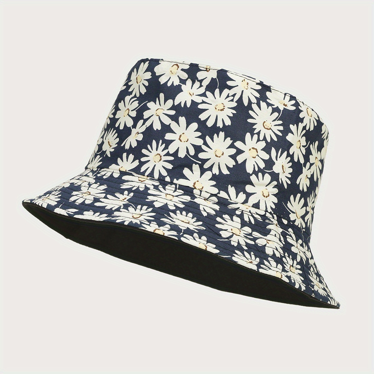 1pc Women Checkered Pattern Casual Bucket Hat For Summer