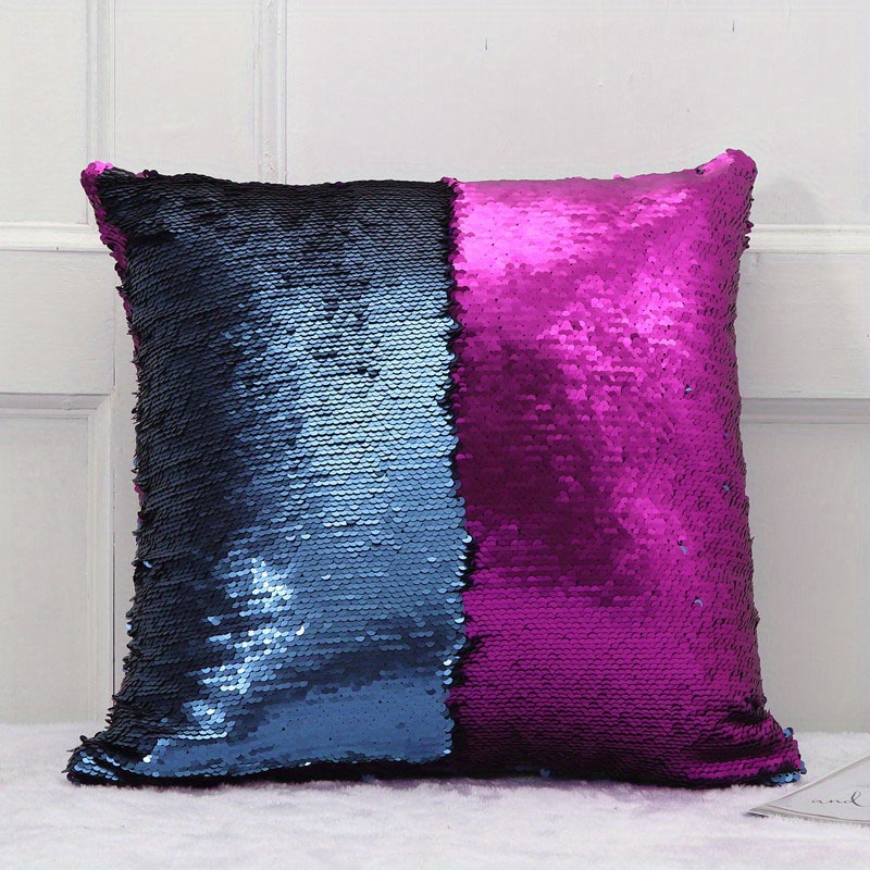 Colour changing sequin outlet cushion