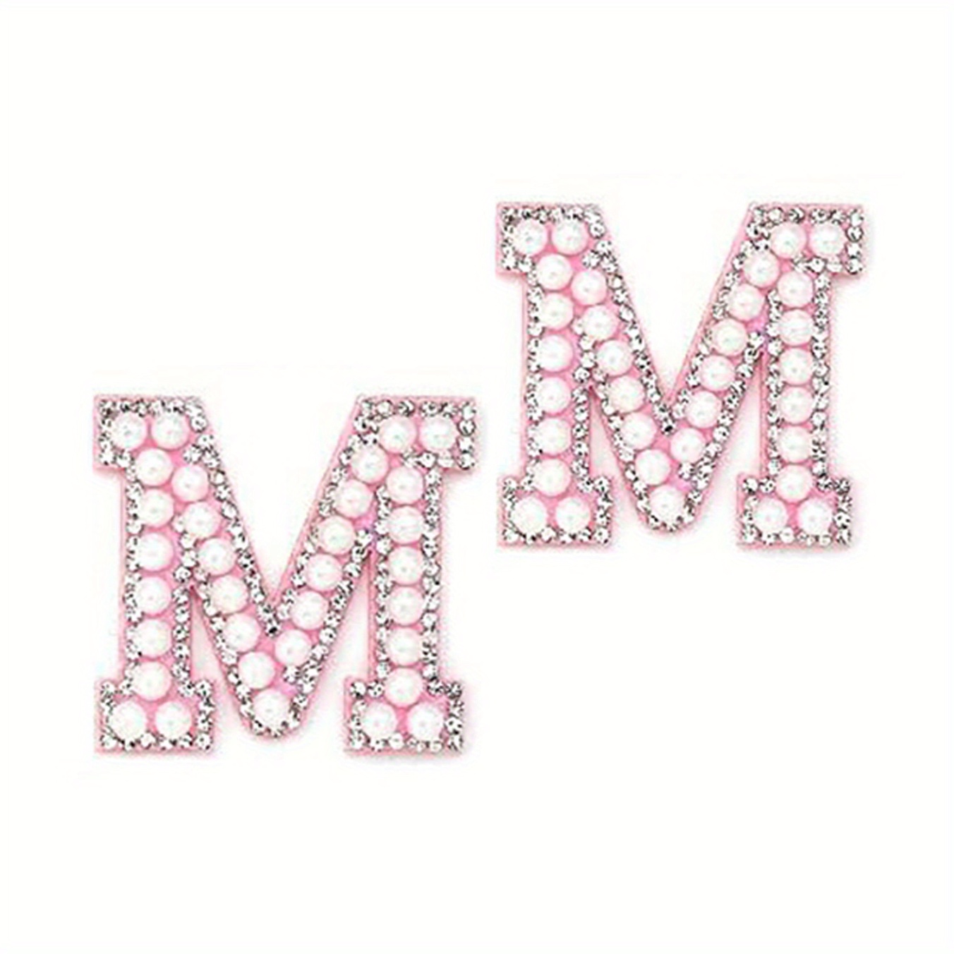 Pink Pearl & Rhinestone Patch Letters – Dukes Designs & Creations
