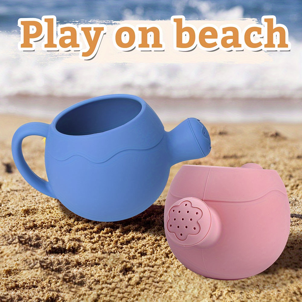 silicone watering can toys bpa free lightweight with handle easy to   for toddler   bathing beach and garden play sprinkler toy to play with beach gardening toys safe and fun water play toys for kids enjoy childrens summer details 0