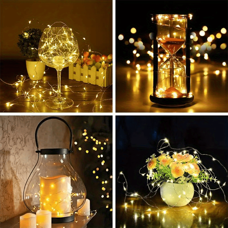 15 packs fairy tale lamp battery operated string light 7 foot 20 led mini string light waterproof silver wire firefly star light diy bedroom suitable for wedding party holiday christmas flashing details 2