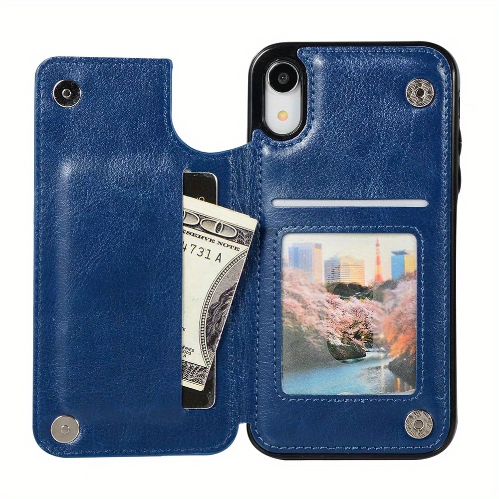 Luxury Leather Cards Wallet Phone Case For Iphone 14 13 12 11 Pro Xs Max Xr  X 8 7 6 6s Plus Se - Temu