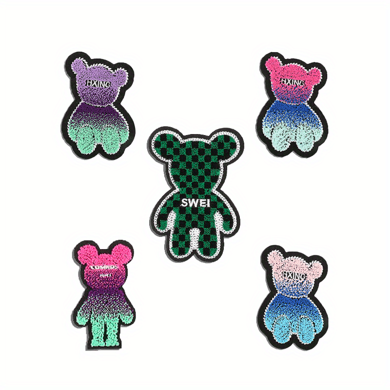 Bear Pattern Iron On Patches For Men, Sew On Embroidered Applique Repair  Patch, Diy Crafts Projects For Clothing Jacket Jeans Pants Dress Backpack  Hat, Decorations Gifts - Temu Spain