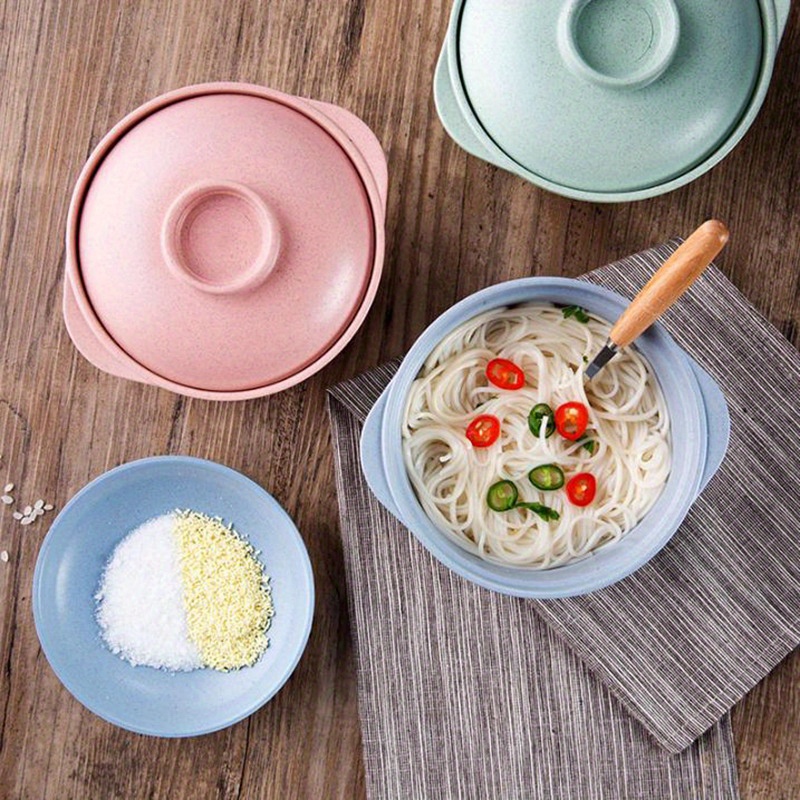 Instant Noodle Bowls with Lids Soup Hot Rice Bowls Food Containe