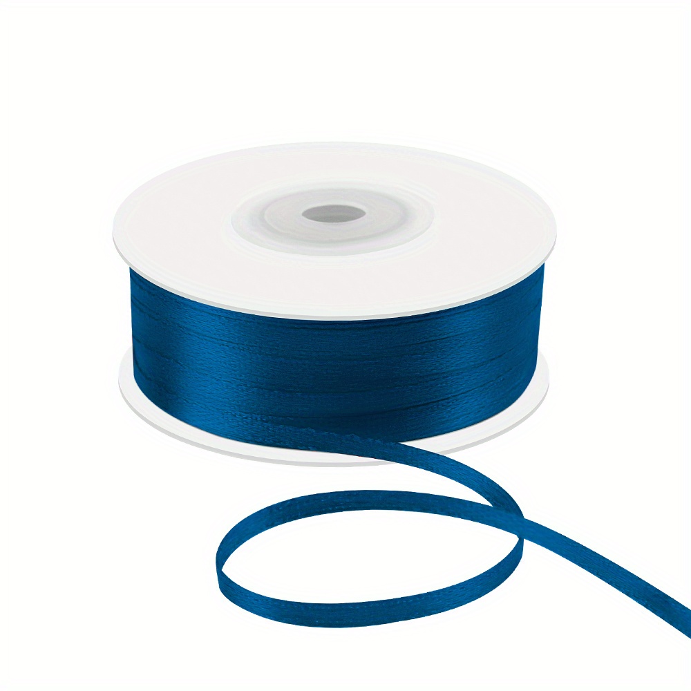 1/16x100 yard Light Blue Polyester Satin Gift Ribbon - Pack of 15 Rolls
