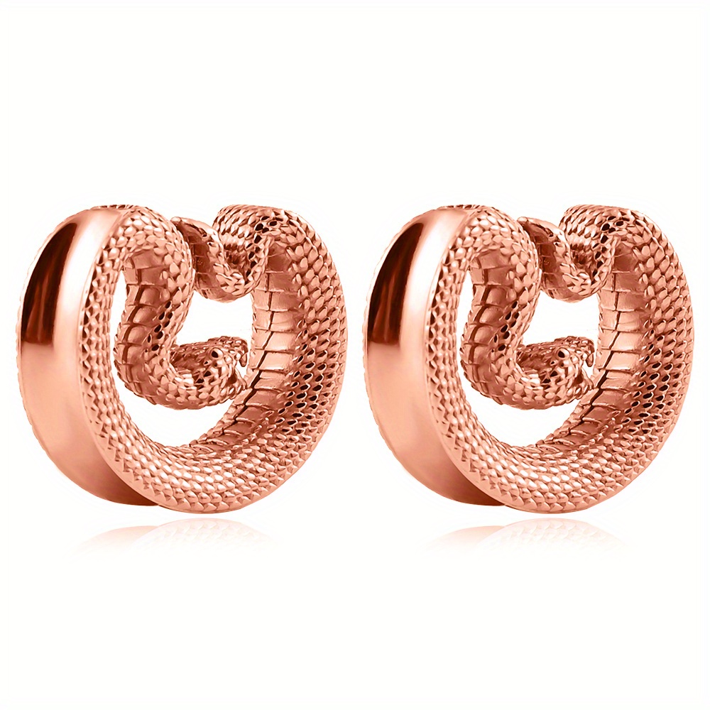 Snake Shaped Saddle Ear Expanders for Body Piercing