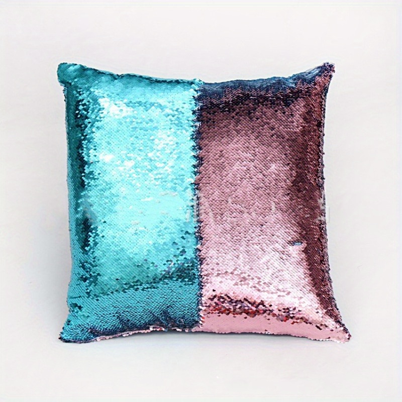 Teal discount sequin pillow