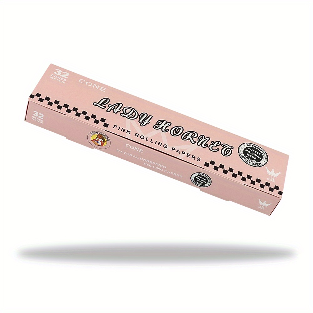  8Pcs Pink Rolling Paper Kit-1 1/4 Kingsize Rolling