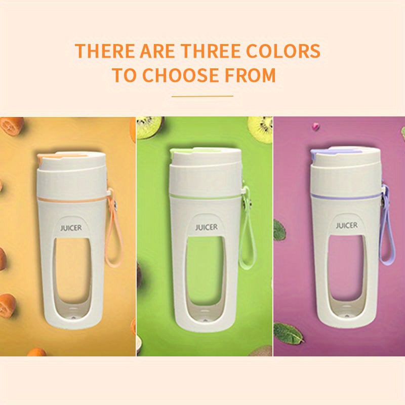 1pc pruk portable blender one handed mini blender for shakes and smoothies 12 oz personal blender with usb rechargeable battery bpa free juicer perfect for on the go nutrition details 0