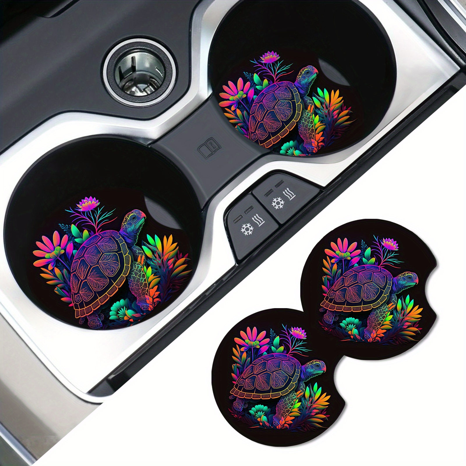 2 Sottobicchieri Per Auto - Portabicchieri Universali | Ideali Per Evitare Versamenti E Mantenere L'Auto Pulita - Foto 5