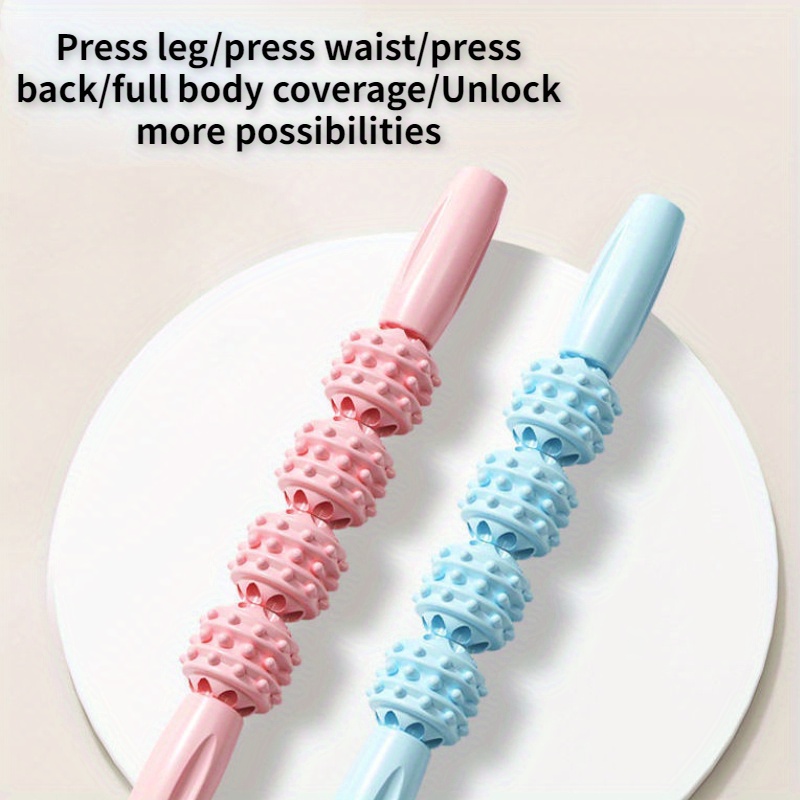 3/4 Wheels Massage Roller Yoga Mace Stick Leg Slimming - Temu