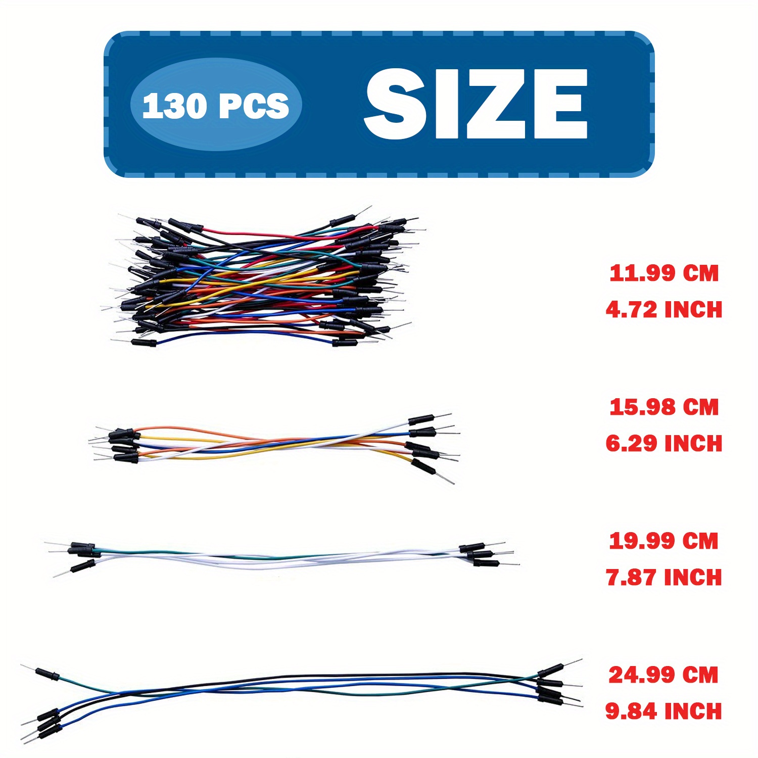 120pcs Cable Dupont Multicolor 130pcs Cables Puente - Temu