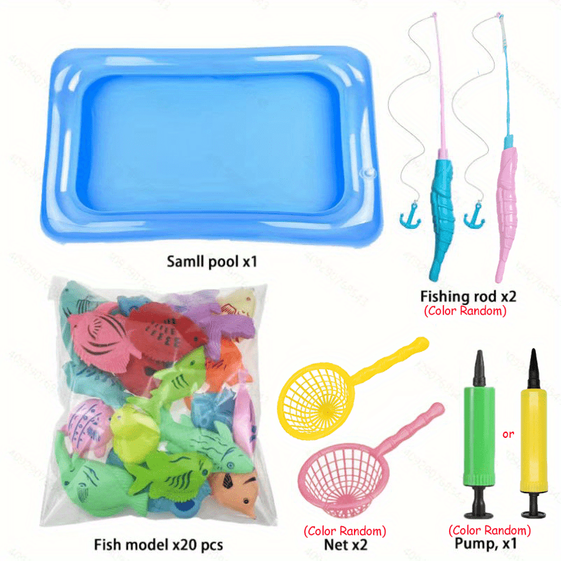 Magnetic Fishing Pool Toys Game For Kids With Fishing Pole,Pool Fishing  Games Fish Bath Toy,Water Table Bathtub Kiddie Party Toy,Fishing Toy For 2  3 4