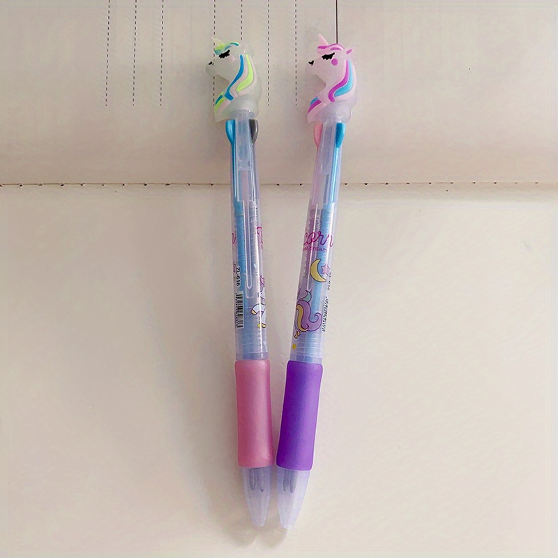 Stylo À Bille Kawaii Licorne Et Flamant Rose Multi Ink