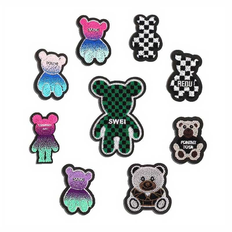 Bear Pattern Iron On Patches For Men, Sew On Embroidered Applique Repair  Patch, Diy Crafts Projects For Clothing Jacket Jeans Pants Dress Backpack  Hat, Decorations Gifts - Temu Spain