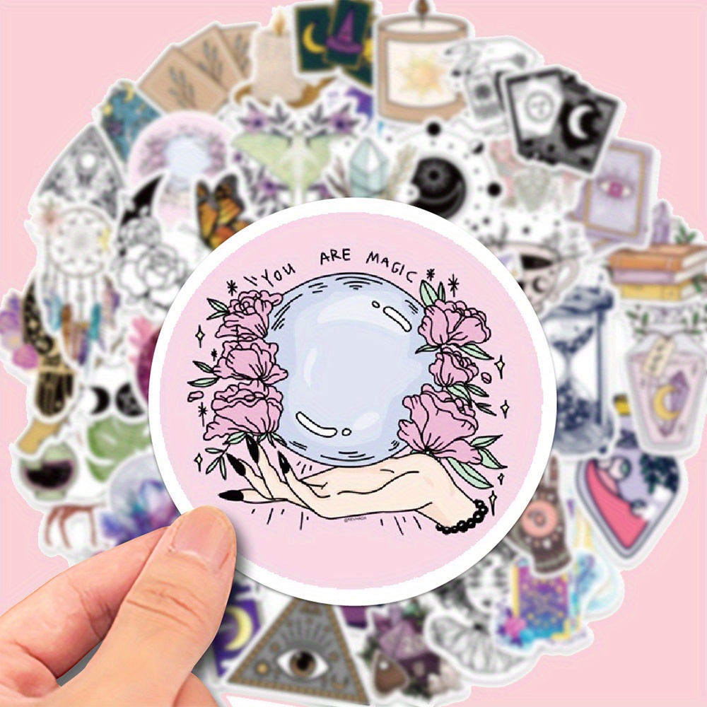 50pcs Witchy Stickers,SLAPAFLIFE Waterproof Stickers For Water  Bottles,Unique And Enchanting Water Bottle Stickers
