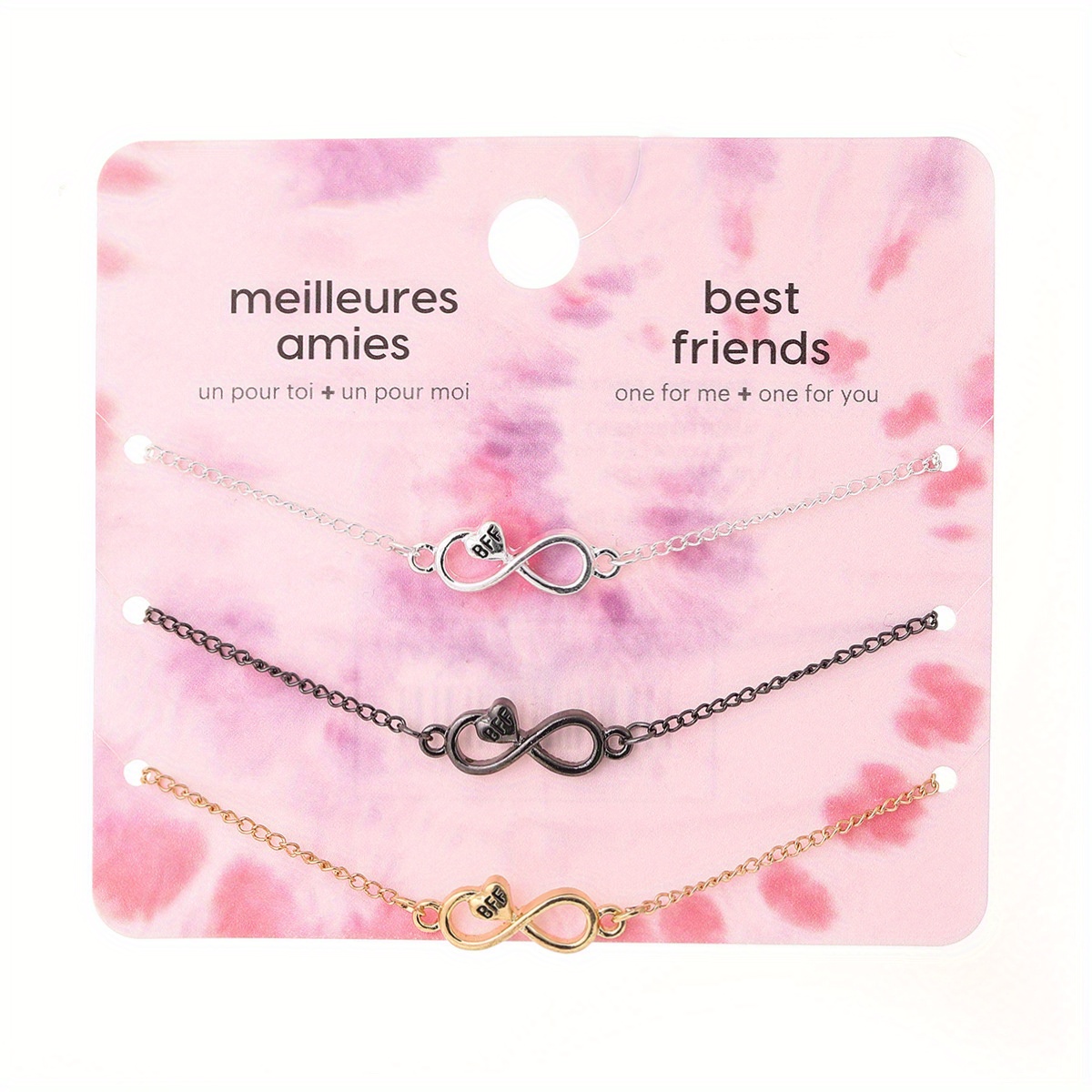 3pcs Set Childrens Bff Bracelet Set Cute Infinite Symbol 8 - Temu