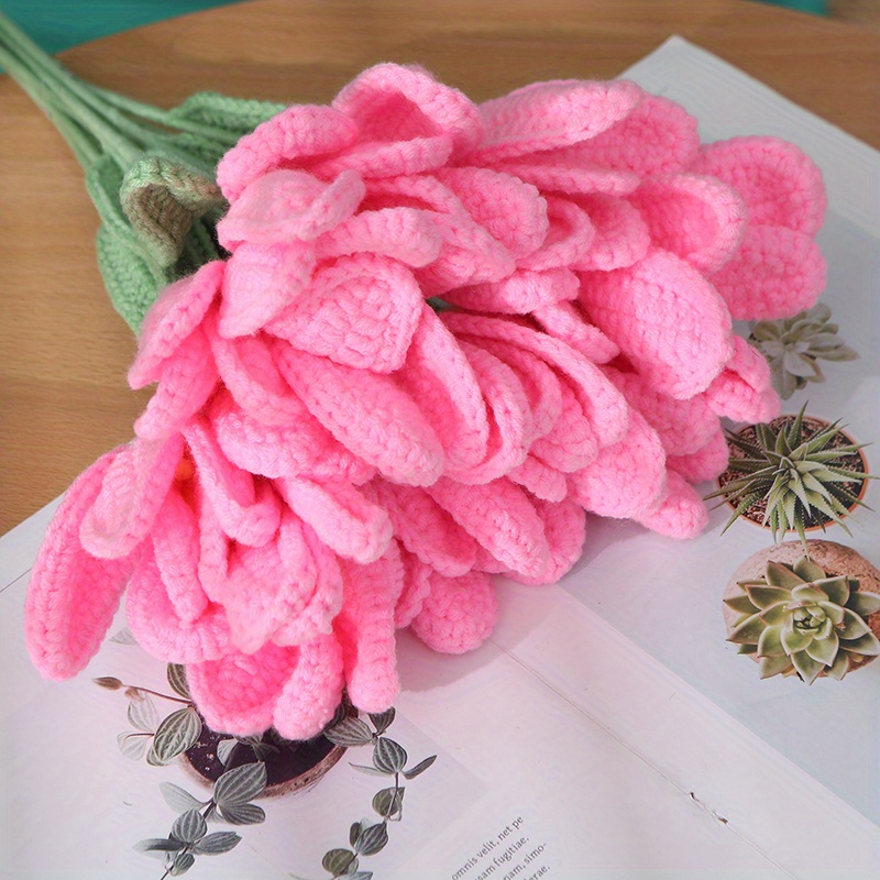  Handmade Knitting Crochet Flower Tulip Bud, Unique Tulip Bud  Design, Artificial Flower, Versatile Decoration Made with Durable Yarn,  Perfect for Home Decor and Gifts (6 Mix Flowers) : Home & Kitchen